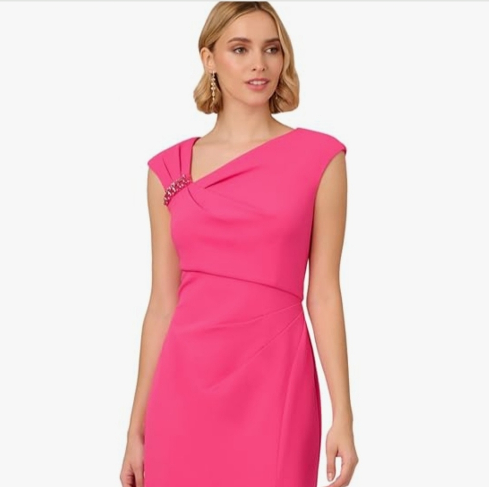 Adrianna Pappell Sleveless Asymetrical Dress
